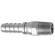 Brass Swivel Hose Barb - 3/8 Inch Hose Inner Diameter (HID) x 3/8 Inch Male Pipe Thread (MPT)
