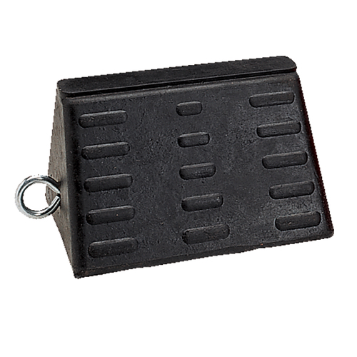 Northern Safety Reinforced Pyramid Wheel Chock with Eyebolt Black