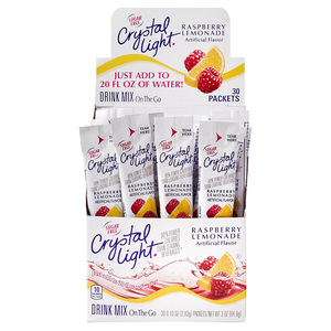 Crystal Light On the Go, Raspberry Lemonade, 0.16 oz Packets, 30/Box