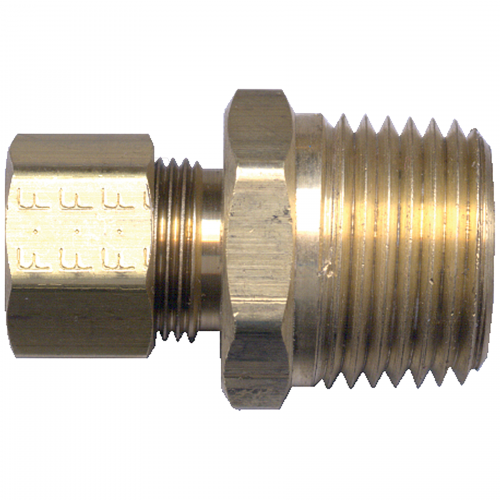Brass Air Shift Transmission - Fittings Connector Tube to Male Pipe - 1/8 Inch Tube x 1/8 Inch Male Pipe Thread (MPT)