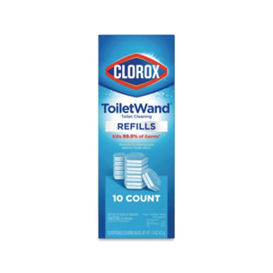 Clorox Disinfecting ToiletWand Refill Heads Toilet Cleaning Scrubbing Pads Bl/Wh 10/Pack, 6 Packs