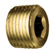 Brass Pipe - Fittings Plug Hex Countersunk - 1/4 Inch Pipe