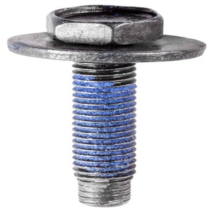 Black Zinc M6-1.0 x 30mm Hex Head Sems Body Bolt withDog Point Thread Locking Patch