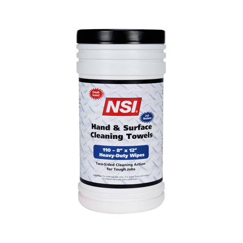 NSI Hand & Surface Pre-Moistened Cleaning Towels 110/Canister
