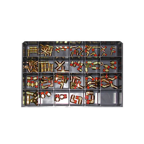 Push To Connect Air Brake Fitting Assortment - 95 Pieces