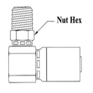 3/4 HOSE 3/4-14 NPTF M SWVL 90
