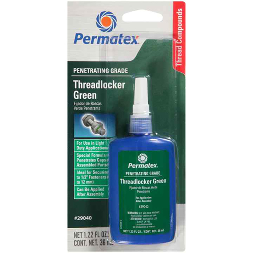 Permatex Grade Threadlocker Green, 36ml Thread Lockers