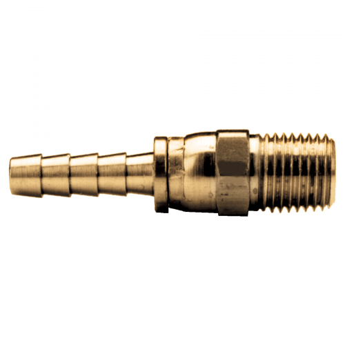 Brass Swivel Hose Barb - 1/2 Inch Hose Inner Diameter (HID) x 1/2 Inch Male Pipe Thread (MPT)