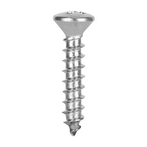 8 X 1/2 Phillips Oval Head Sheet Metal Screw - Type A - DIN 7983 -  316 Stainless Steel