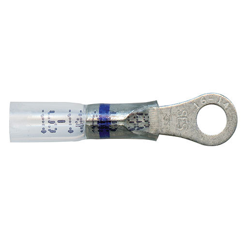OptiClear Crimp/Seal #10 Stud Ring Terminal 16-14 AWG