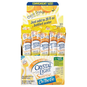 Crystal Light On the Go, Sunrise Orange, 0.16 oz Packets, 30/Box