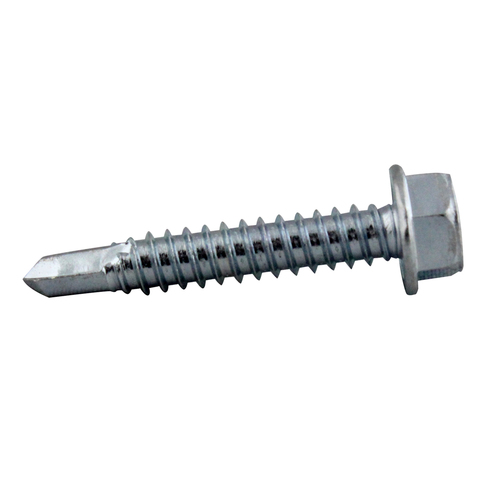 Hex Washer Head Self-Drilling TEKS Screw Zinc 14X11/2