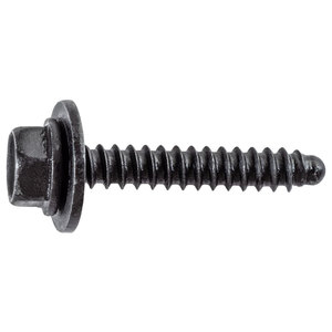 M4.2 - 1.41 X 25MM Indented HEX Flange Head SEMSTapping Screw Black Zinc GM