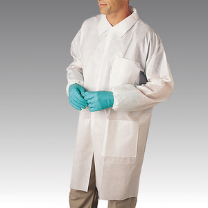 NS® ActivGARD® Polyethylene-Coated Polypropylene Disposable Lab Coat Large